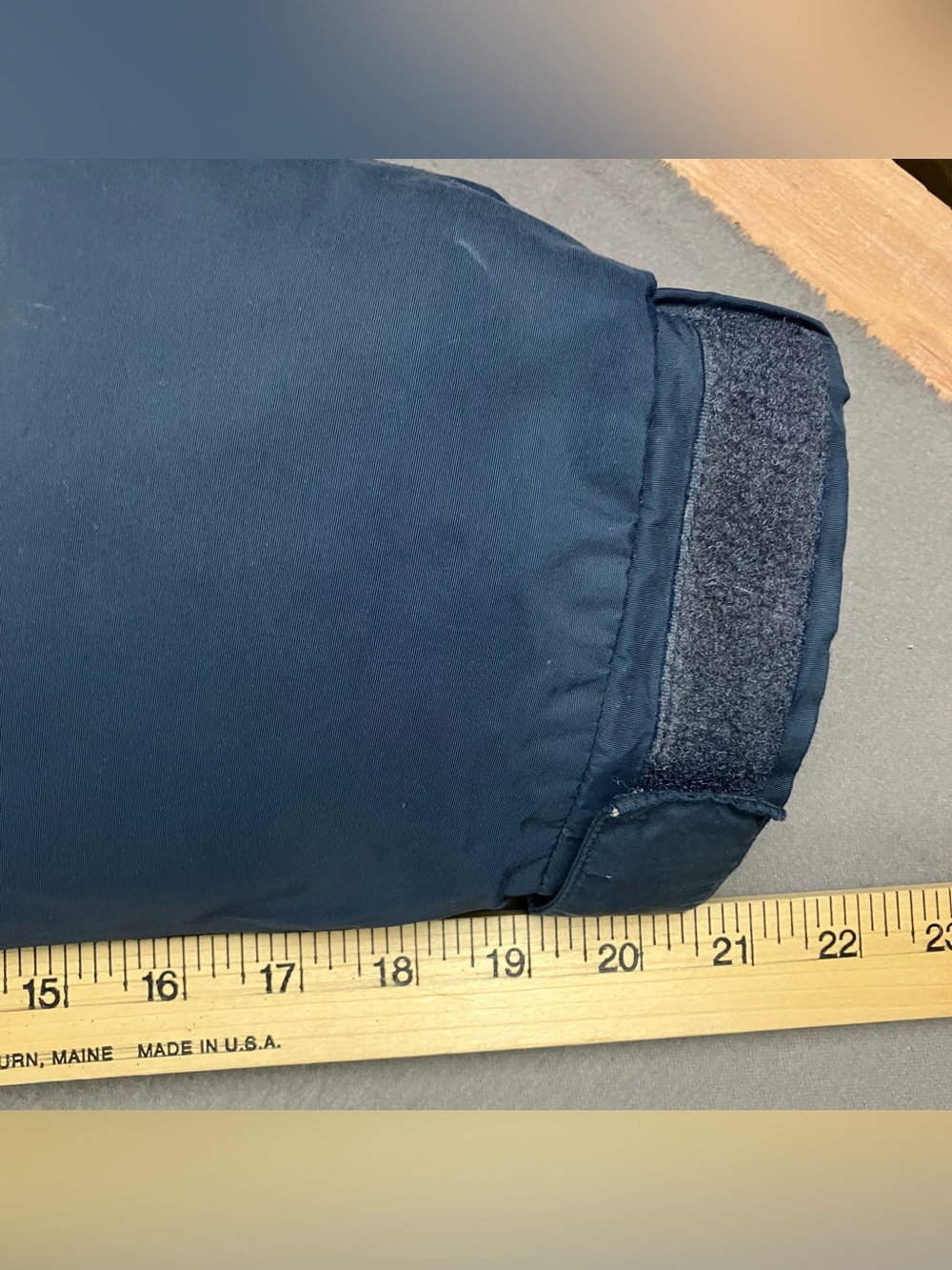 LL Bean Maine Wardens Parka Goose Down Gore Tex Jacket Men Small Blue Zip Button - Picture 16 of 16